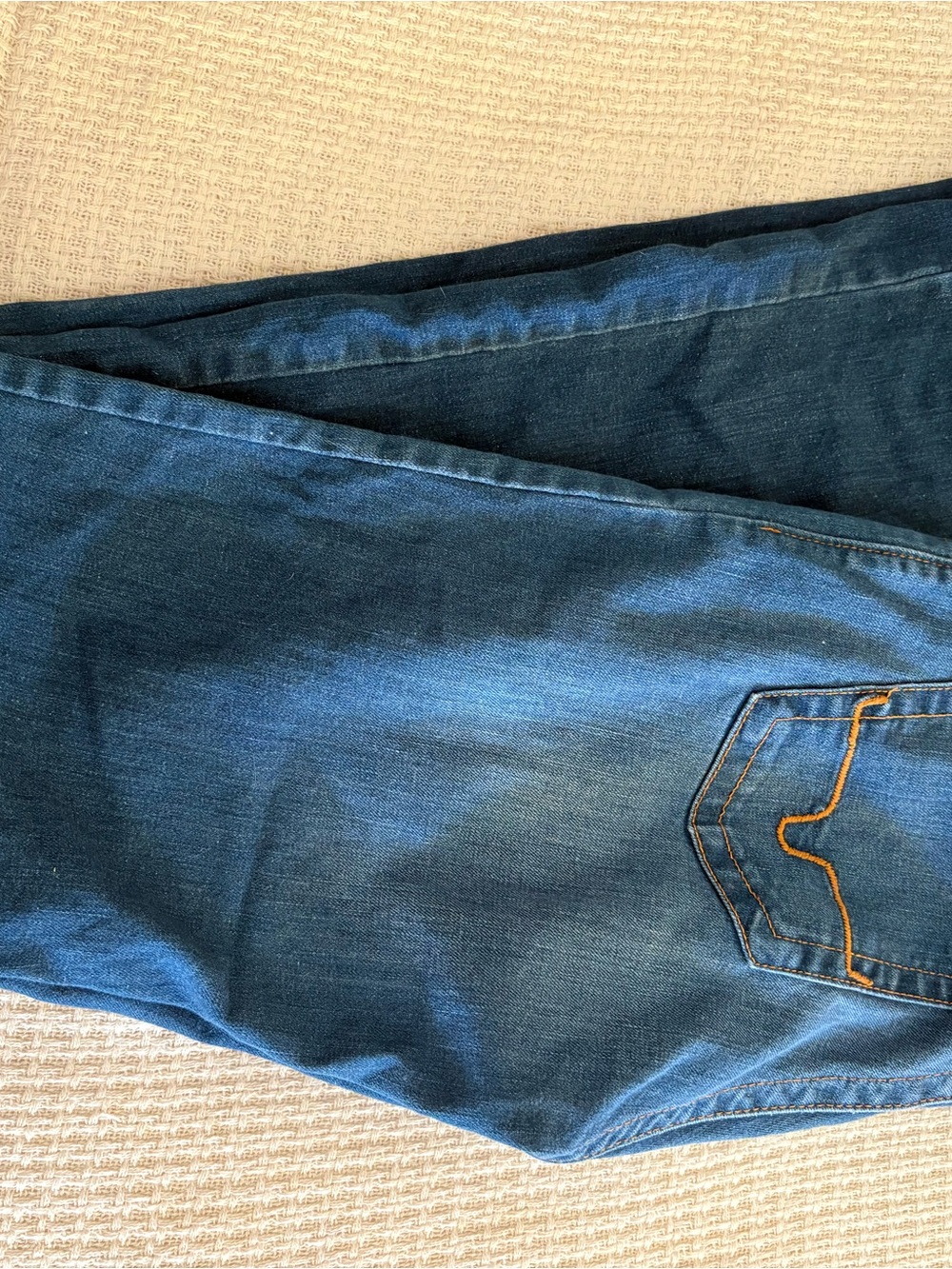 Kimes Ranch Betty Seventeen Women's Blue Boot Cut Jeans with Contrast Stitching